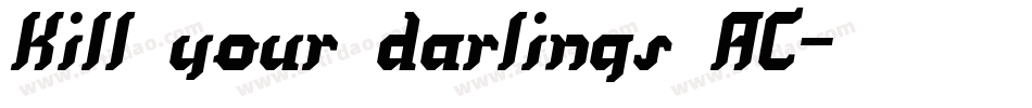 Kill your darlings AC字体转换